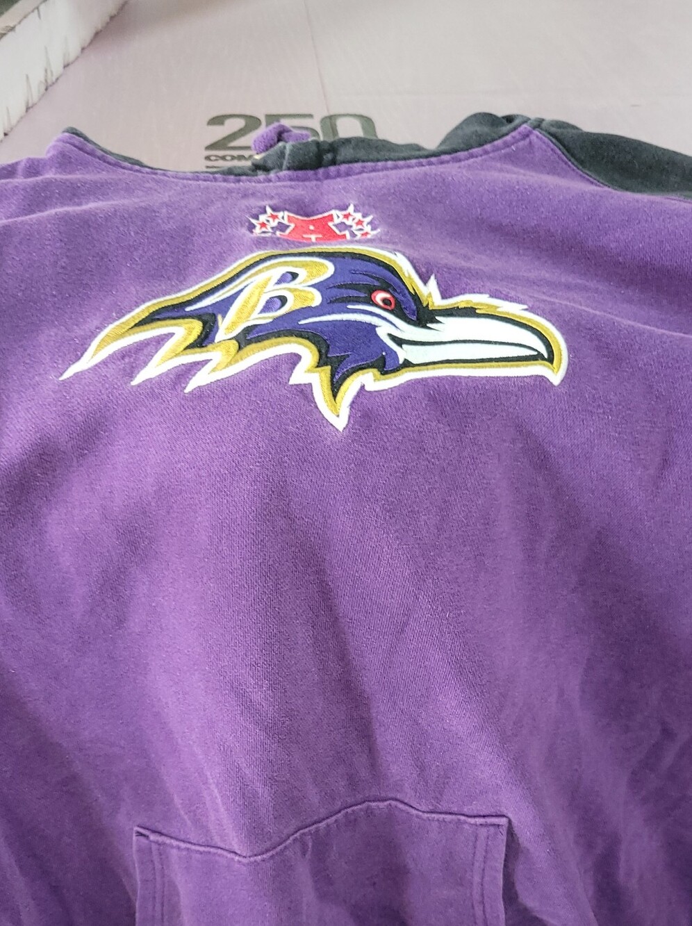 NFL Baltimore Ravens Purple Black Pullover Hoodie with Team Logo